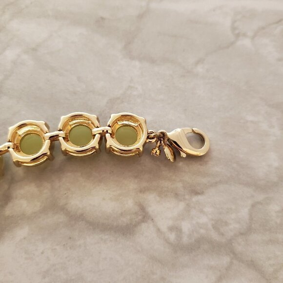 ✨ J.Crew Green Rhinestones Crystals Dot Statement Bracelet ✨ - Picture 9 of 10